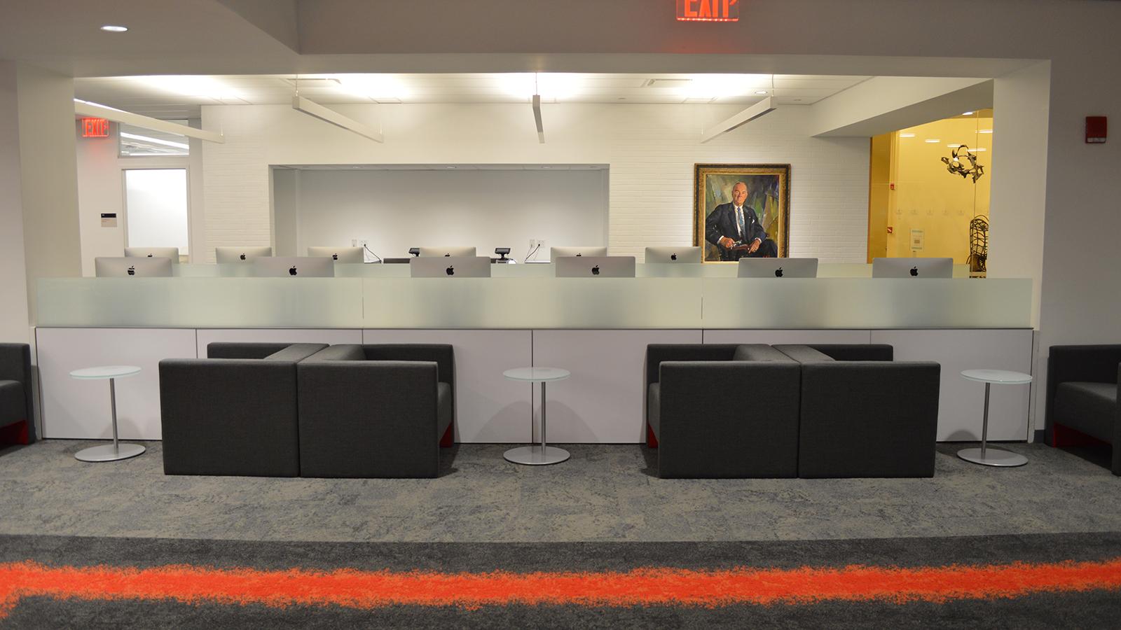 High-tech library interior.