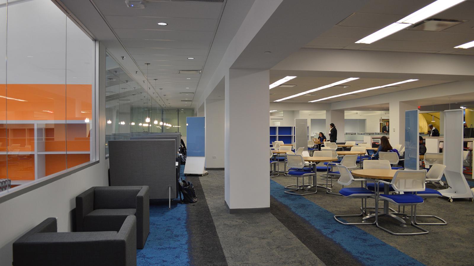 High-tech library interior