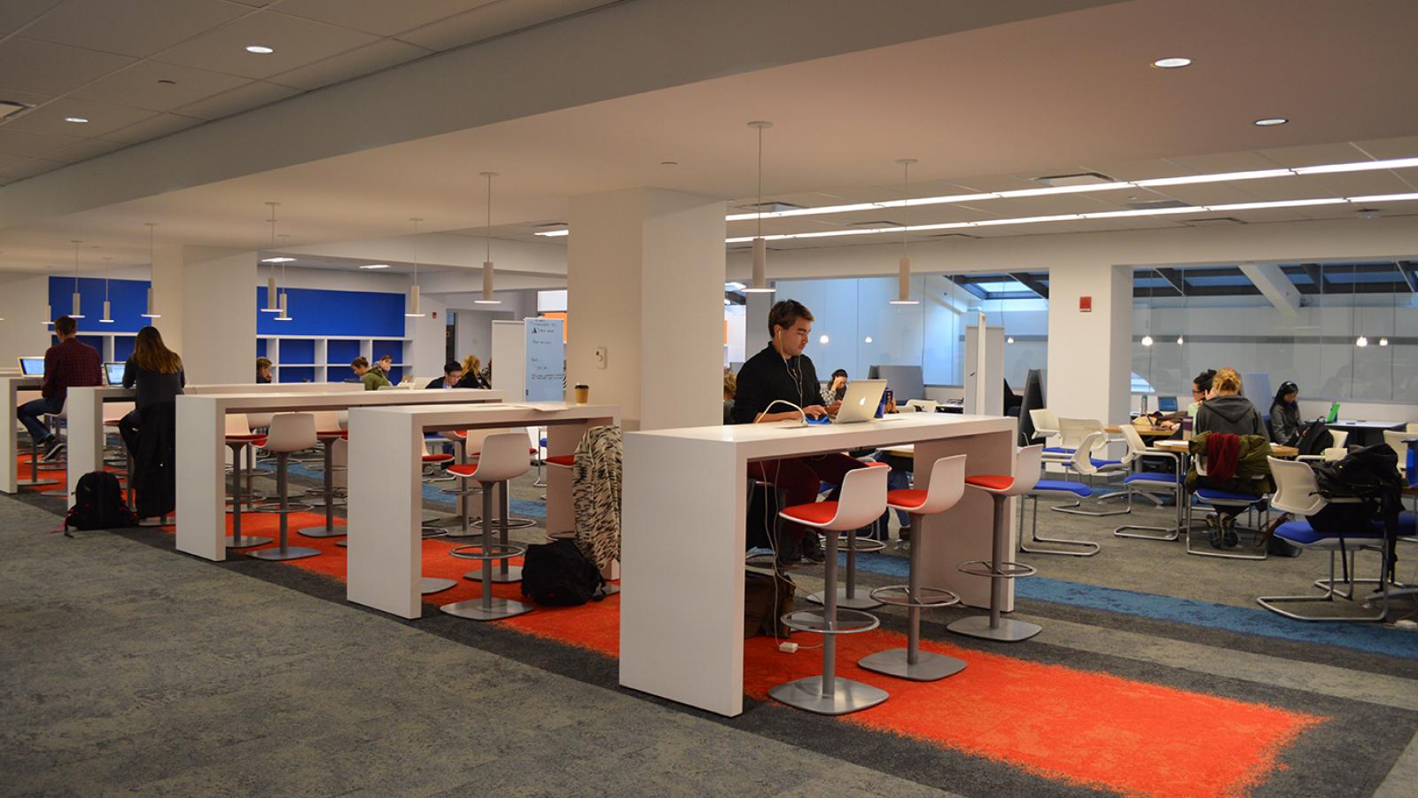 High-tech library interior