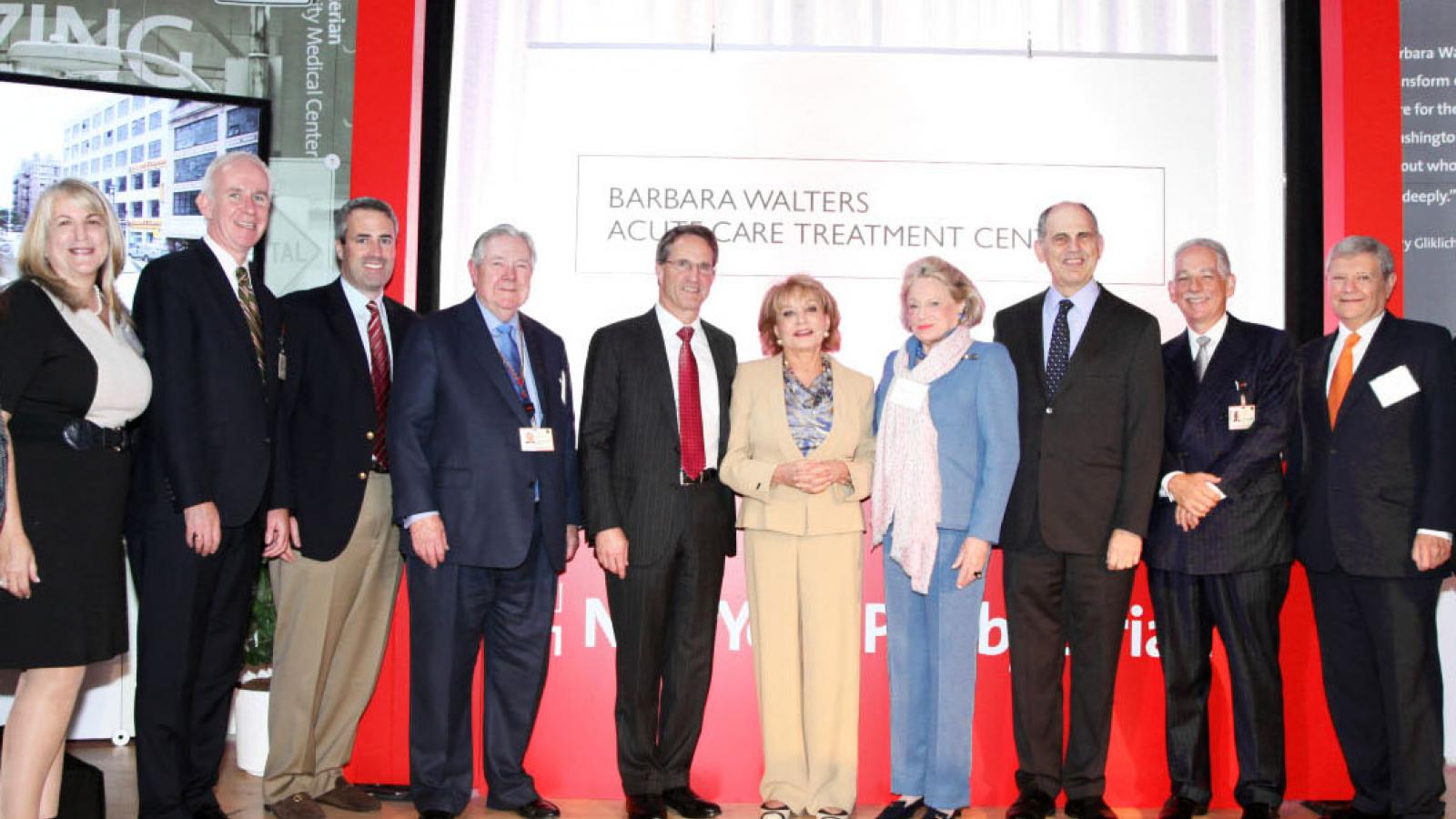 Barbara Walters at the Morgan Stanley Adult Emergency Department