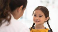 Little girl at the doctor's office
