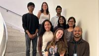 Bala lab members from left to right, top to bottom: Joshua Ramkissoon, Wylie Dodson, Justin Matthew, Karina Polanco, Roshnni Rajkumar, Revathi Balasubramanian, Emily Richters, Abdul Hannan