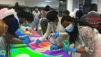 Pediatrics residents take part in art event.