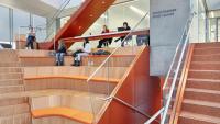students in the inside of the Vagelos education center