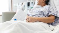 woman in a hospital bed