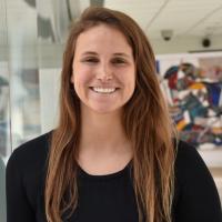 Katie in hallway at NYP