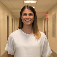 Jennifer King standing in hallway